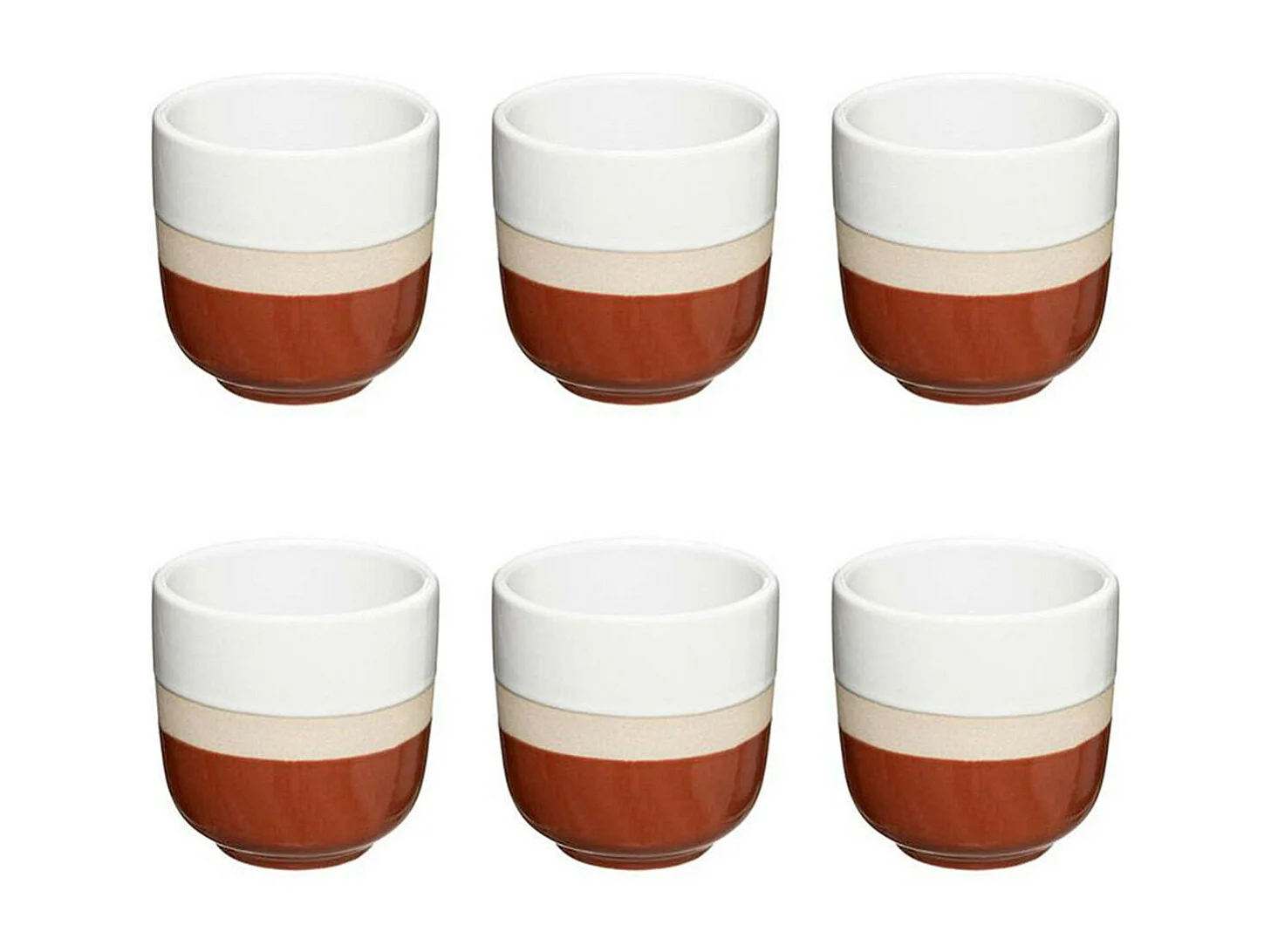 Lot de 6 Tasses à Café "Sofia" 14cl Terracotta