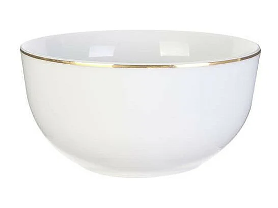 Lot de 6 Bols Déco "Liseré Doré" 14cm Blanc