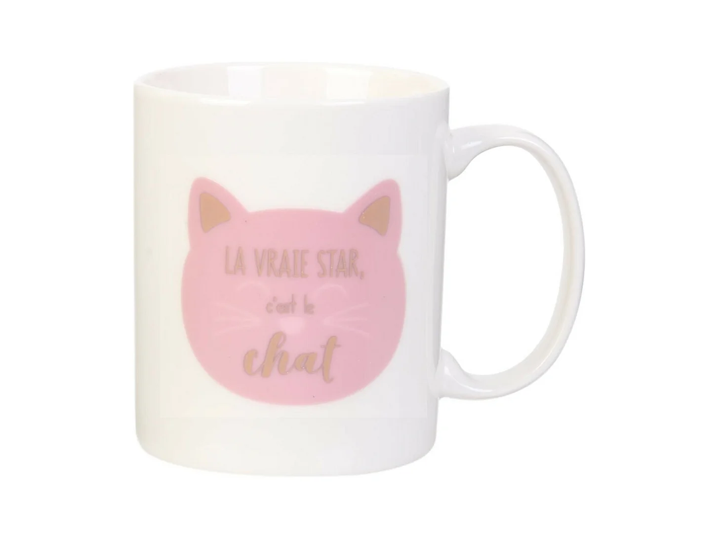 Mug Magique en Céramique "Chat" 35cl Blanc