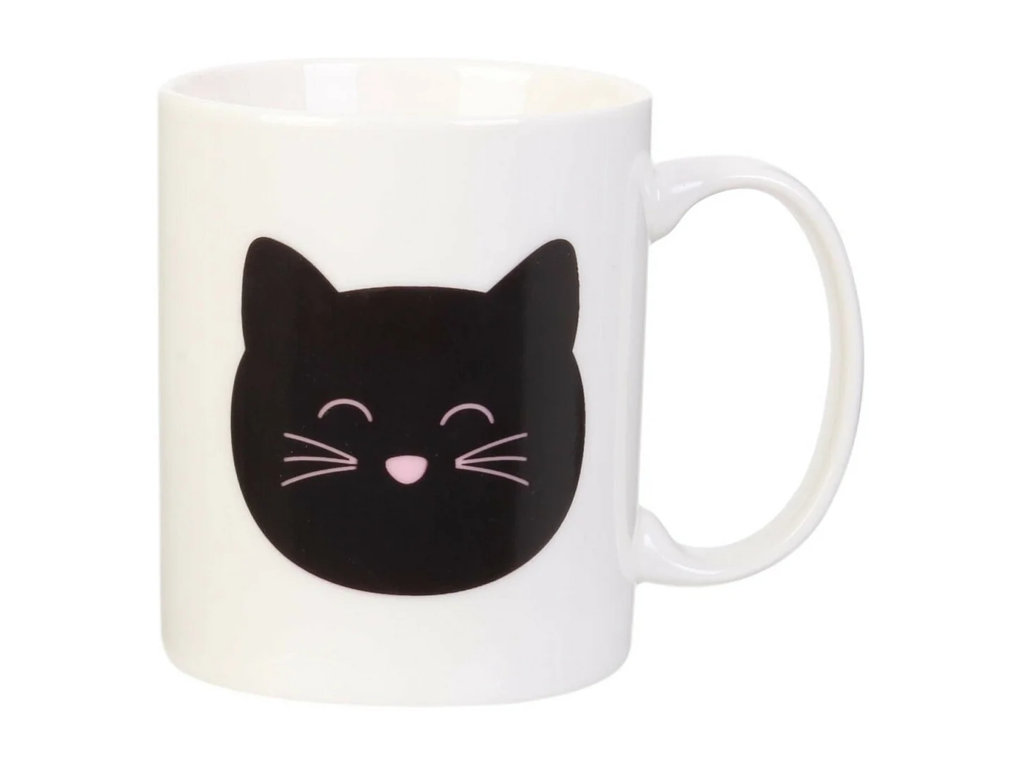 Mug Magique en Céramique "Chat" 35cl Blanc