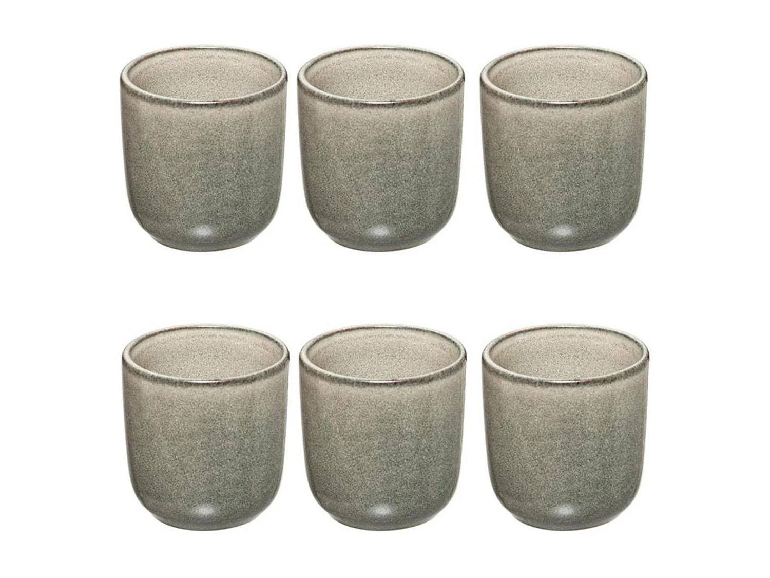 Lot de 6 Tasses à Café "Terre Inconnue" 10cl Vert