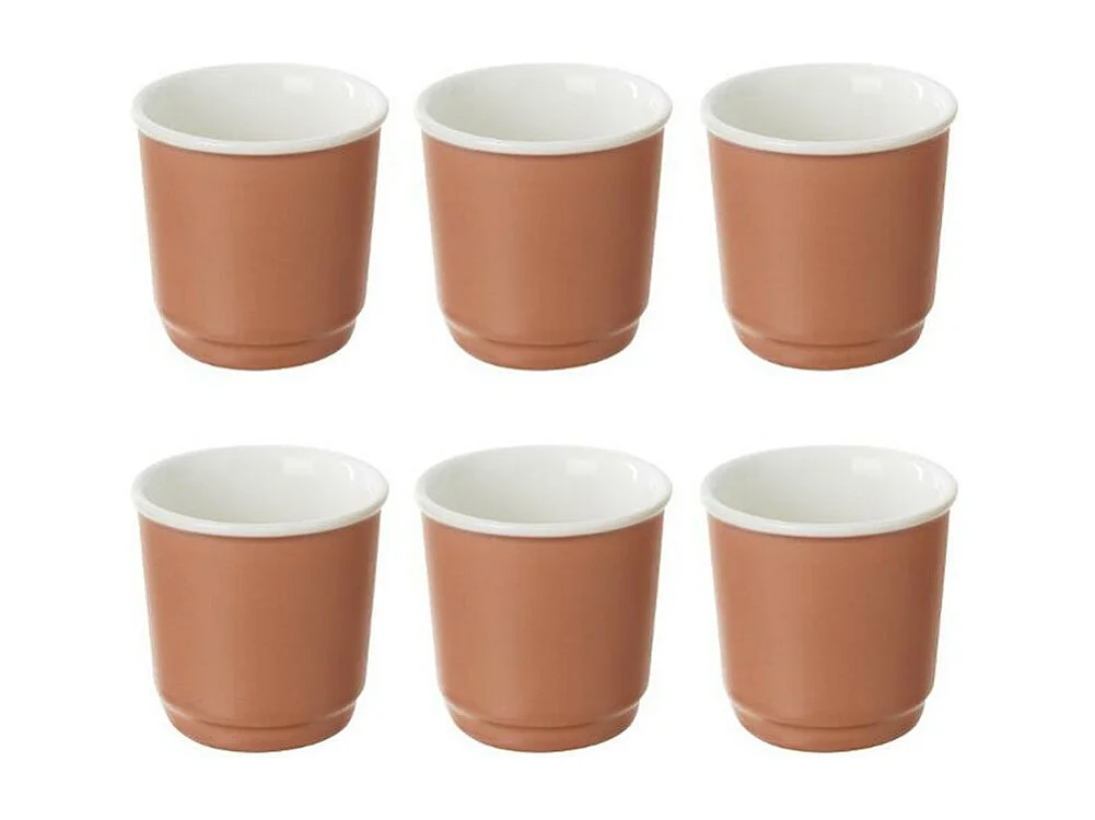 Lot de 6 Tasses à Café "Nature" 9cl Terracotta