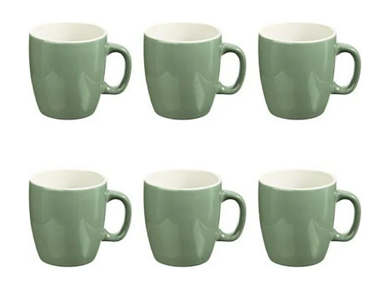 Lot de 6 Mugs "Colorama" 18cl Menthe