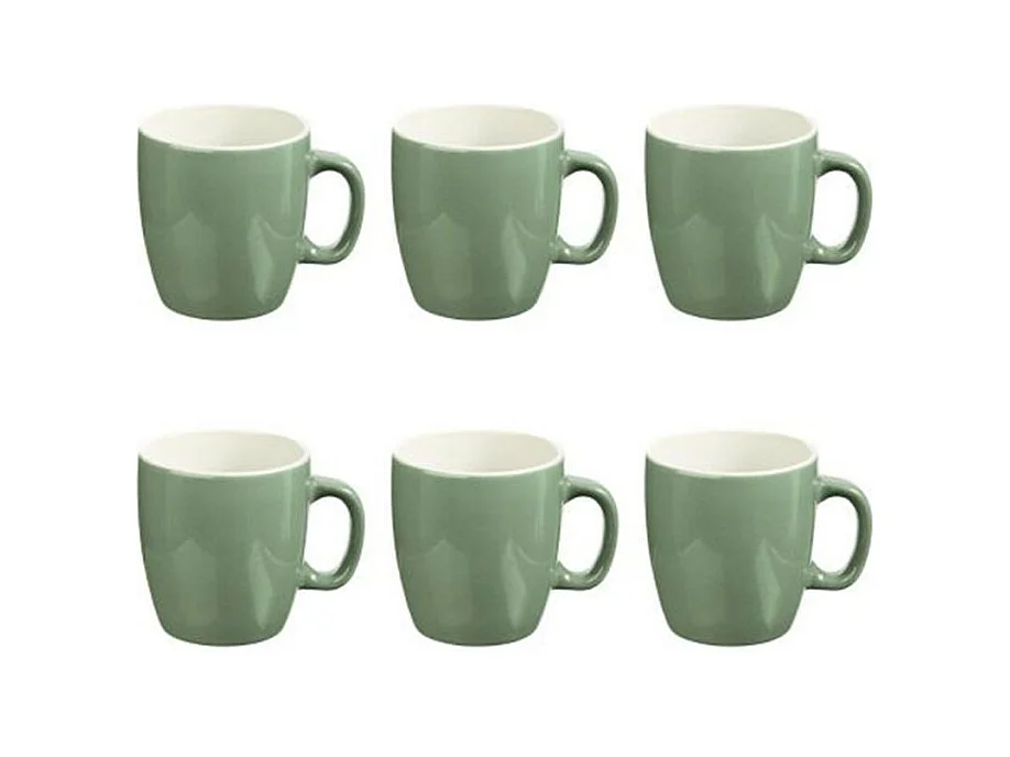 Lot de 6 Mugs "Colorama" 18cl Menthe