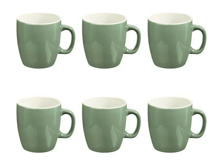 Lot de 6 Mugs "Colorama" 18cl Menthe