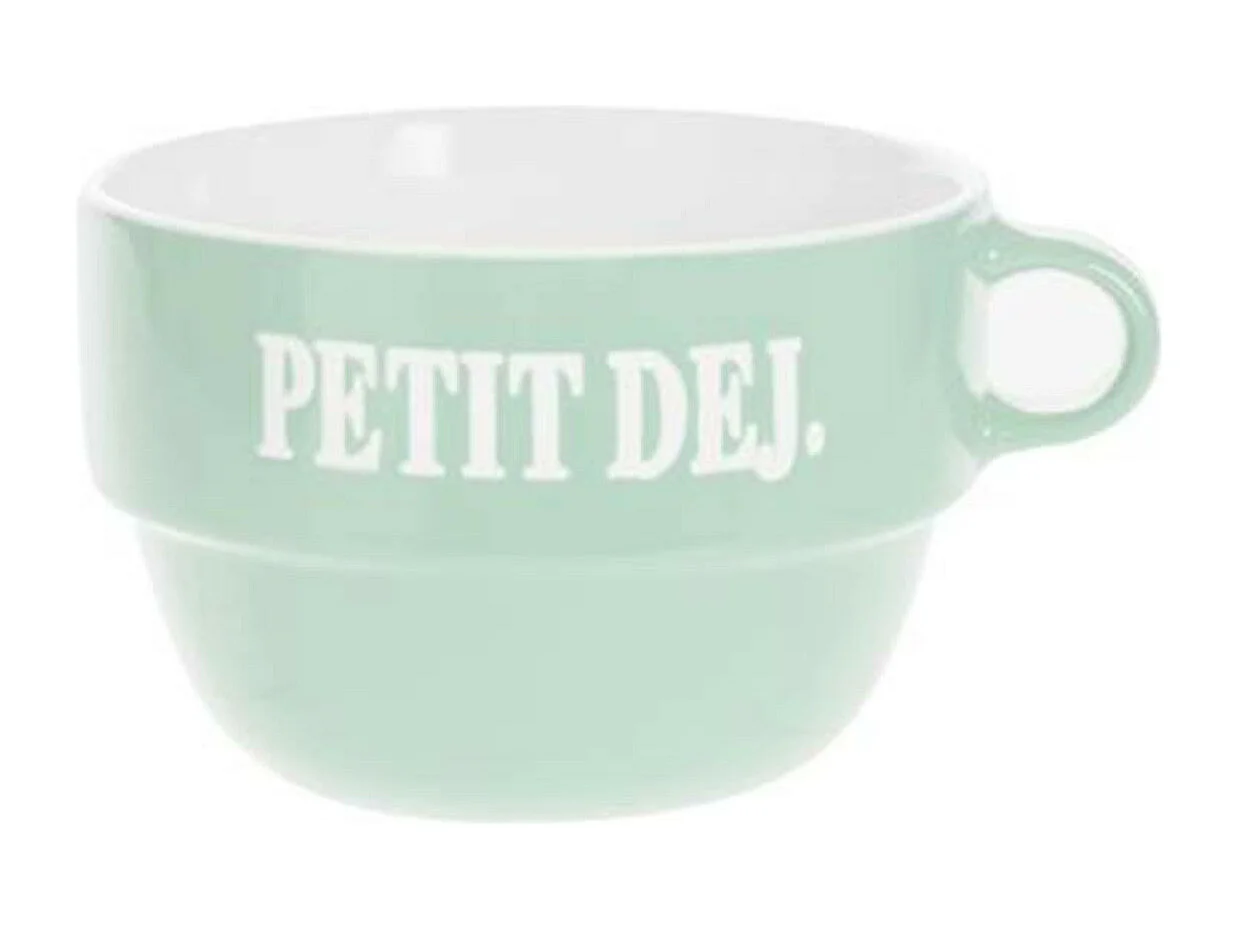 Lot de 6 Tasses en Faïence "Coloroma" 62cl Menthe