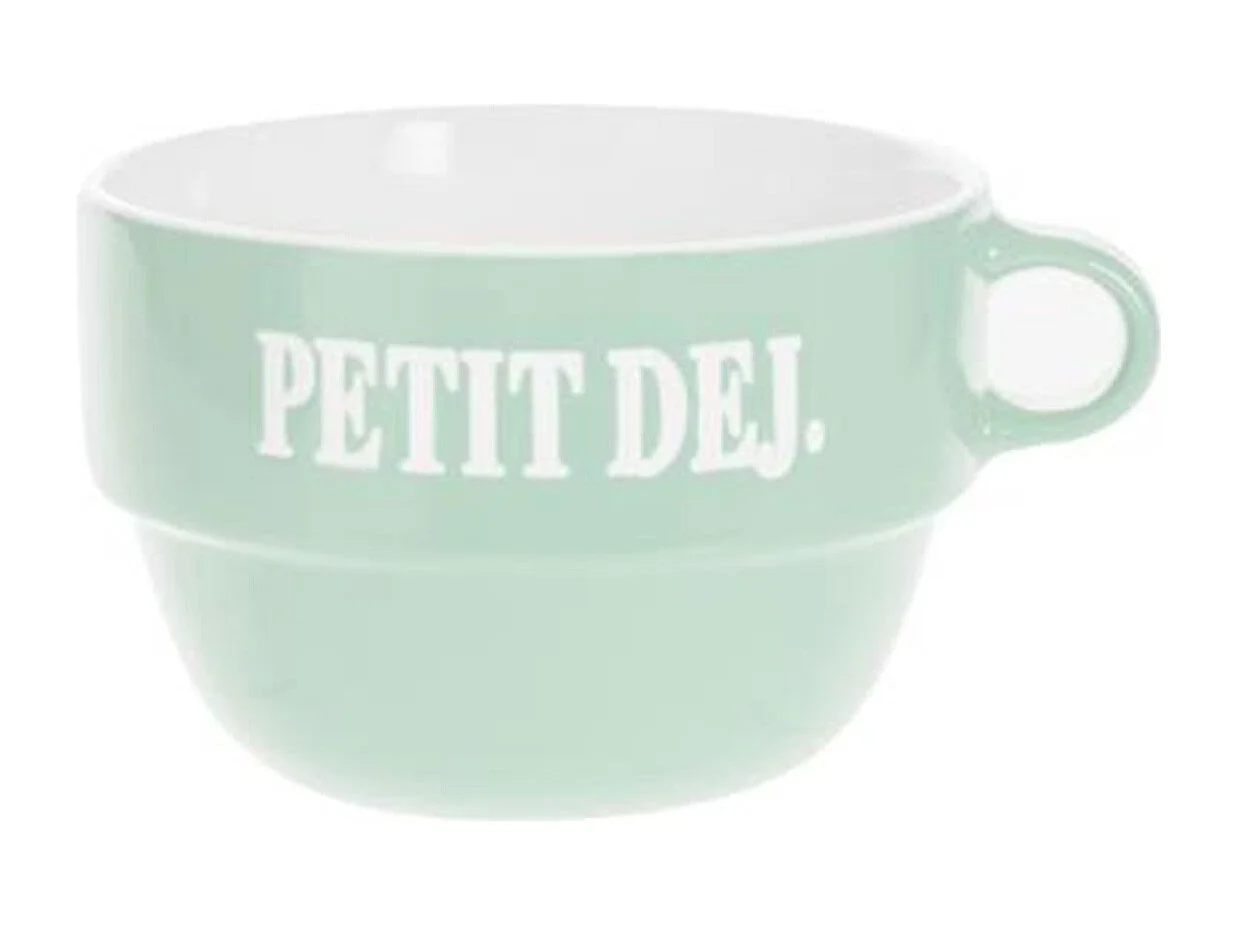 Lot de 6 Tasses en Faïence "Coloroma" 62cl Menthe