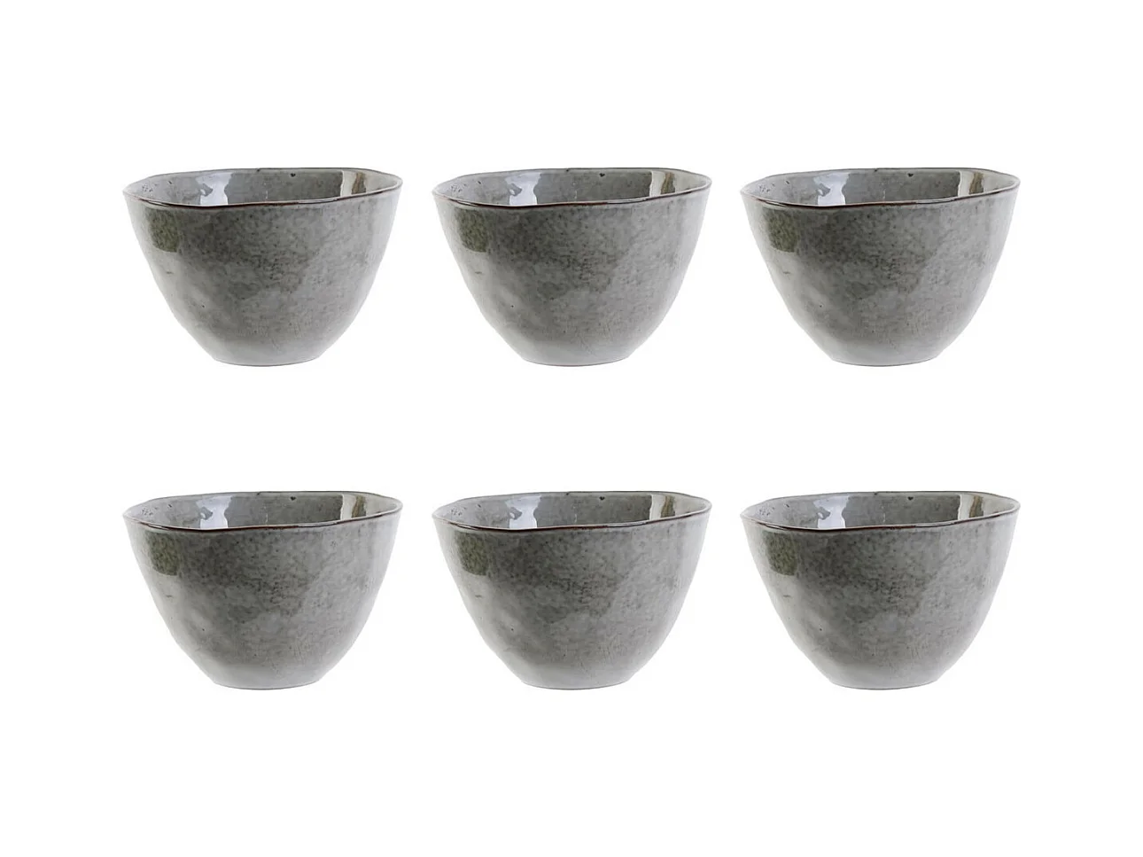 Lot de 6 Bols "Au Grès du Temps" 15cm Gris