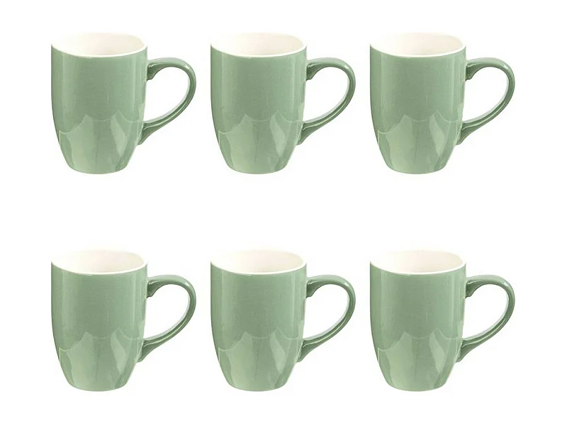 Lot de 6 Mugs "Colorama" 38cl Menthe