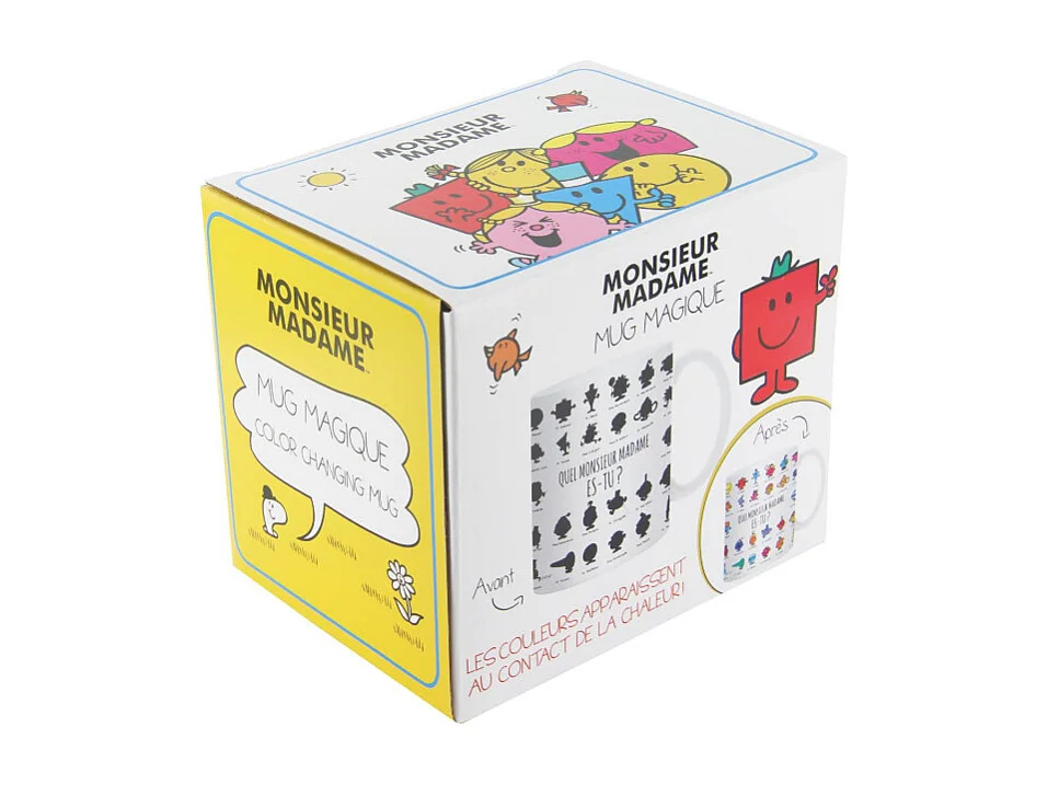 Mug Couleur Changeante A La Chaleur Mr Mme Blanc, Multicolore