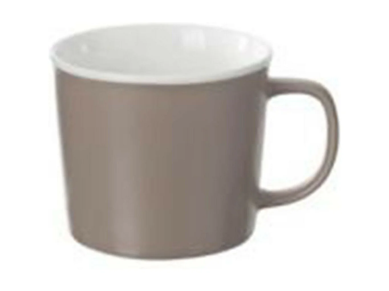 Lot de 6 Mugs en Porcelaine "Nature" 38cl Taupe