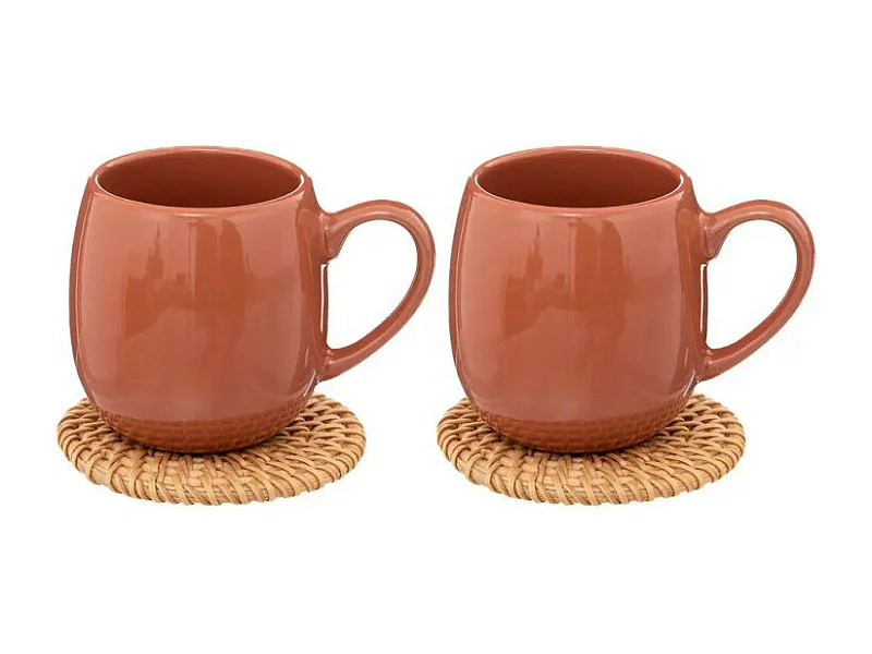 Lot de 2 Tasses à Café "Alicante" 10cl Terracotta
