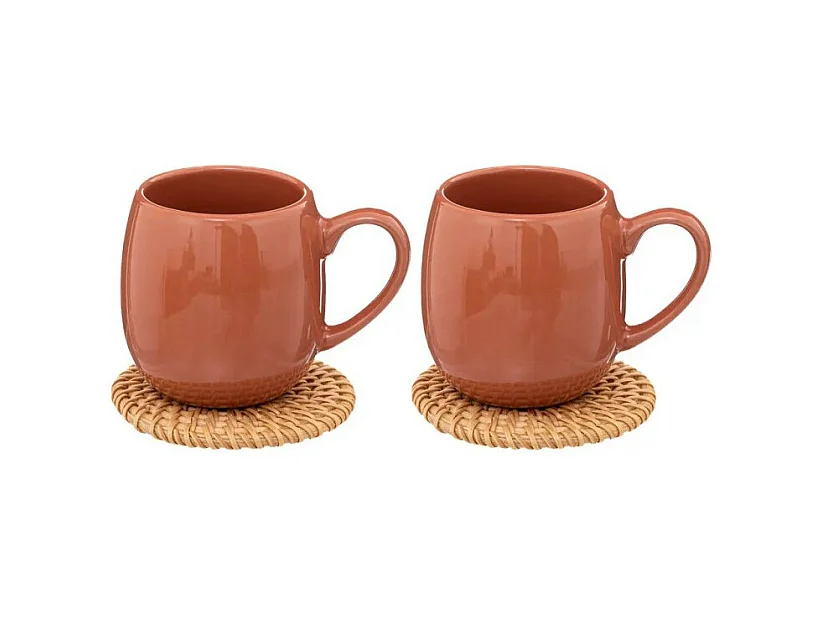 Lot de 2 Tasses à Café "Alicante" 10cl Terracotta