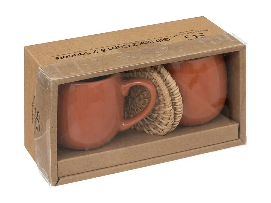 Lot de 2 Tasses à Café "Alicante" 10cl Terracotta