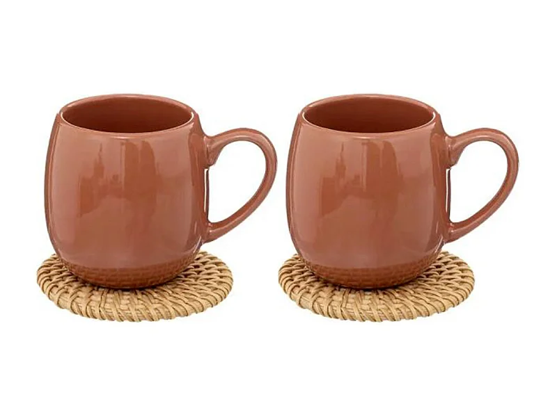 Lot de 2 Tasses à Café "Alicante" 10cl Terracotta