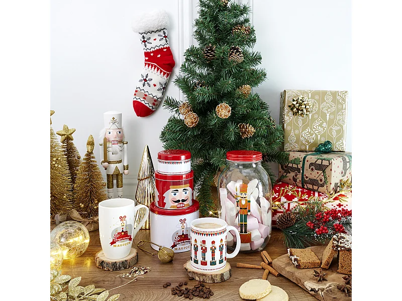 Duo Mug Et Infuseur Noel Or Blanc, Or