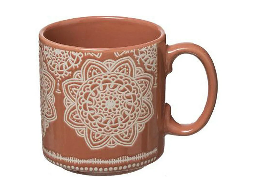 Lot de 4 Mugs sur Rack "Indonésie" 24cl Multicolore