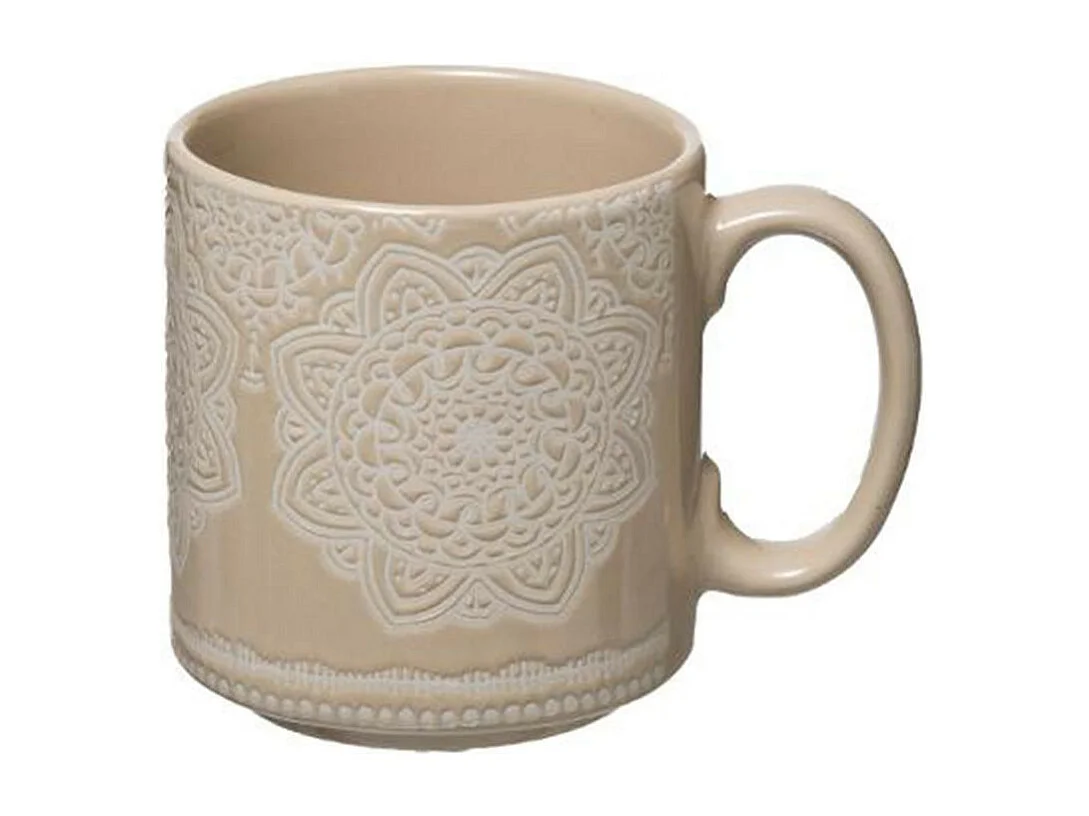 Lot de 4 Mugs sur Rack "Indonésie" 24cl Multicolore