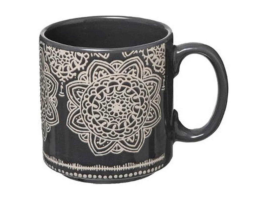 Lot de 4 Mugs sur Rack "Indonésie" 24cl Multicolore