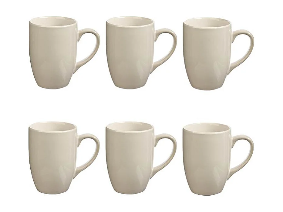 Lot de 6 Mugs "Colorama" 38cl Blanc