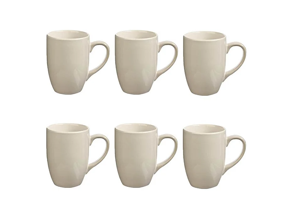 Lot de 6 Mugs "Colorama" 38cl Blanc