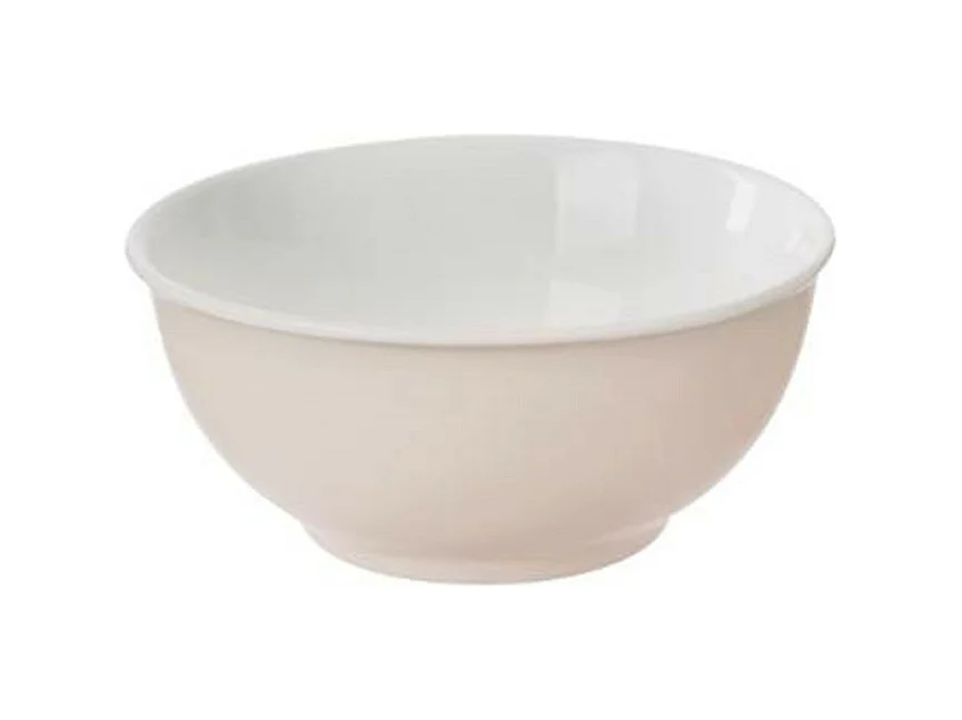 Lot de 6 Bols en Porcelaine "Nature" 52cl Rose