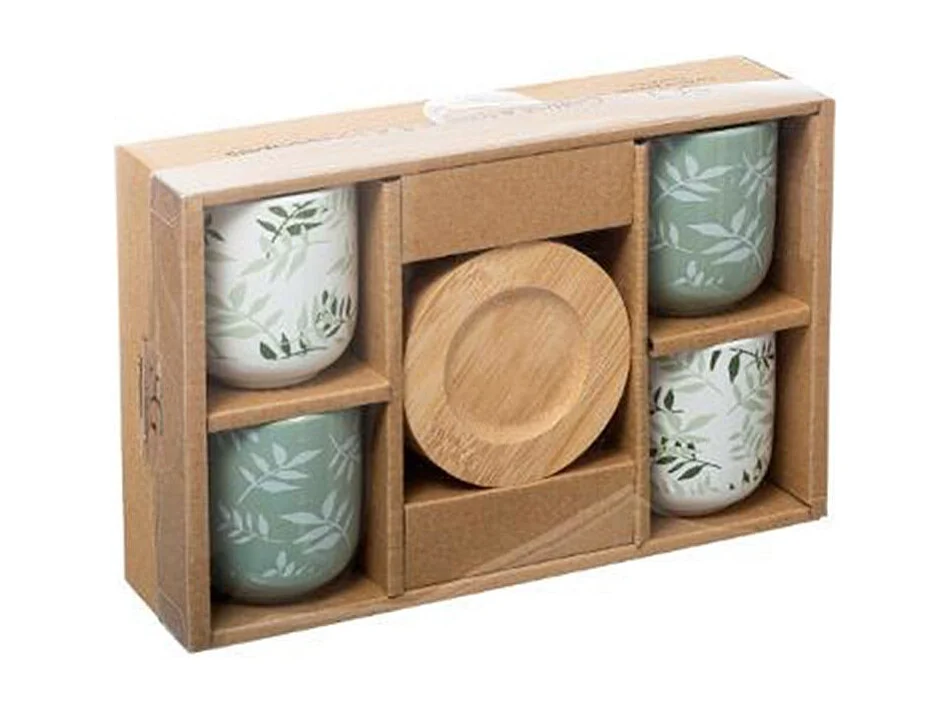 Lot de 4 Tasses à Café "Green Harmony" 13cl Vert