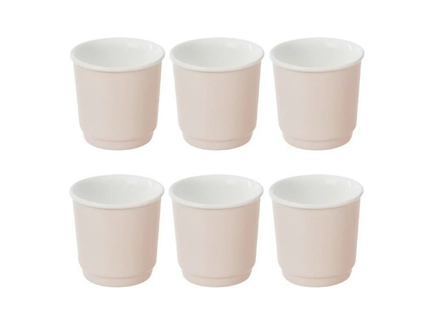 Lot de 6 Tasses à Café "Nature" 9cl Rose