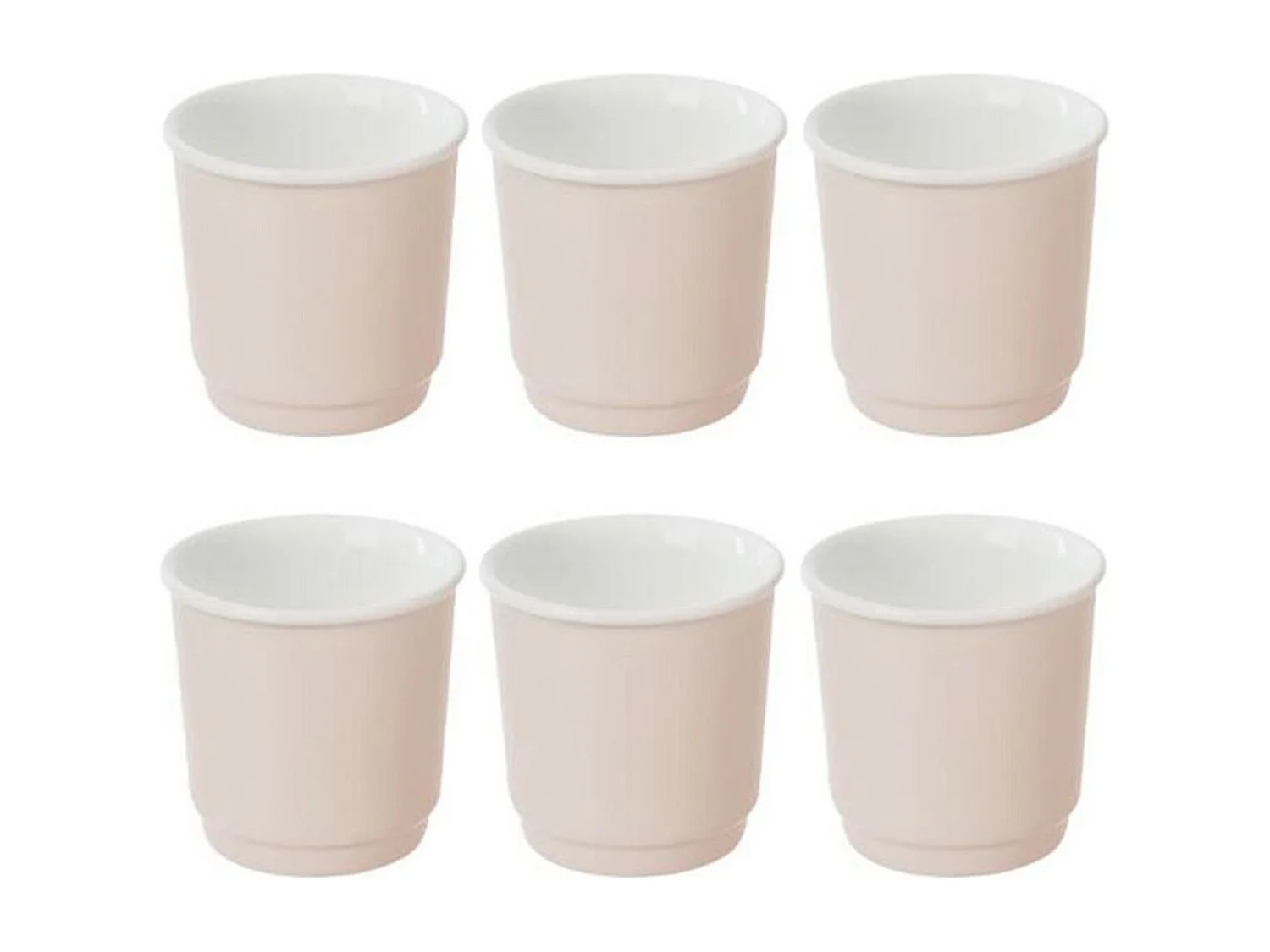 Lot de 6 Tasses à Café "Nature" 9cl Rose