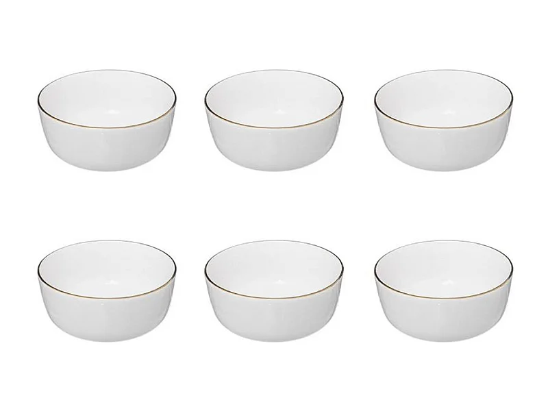 Lot de 6 Bols en Porcelaine "Sublima" 15cm Blanc