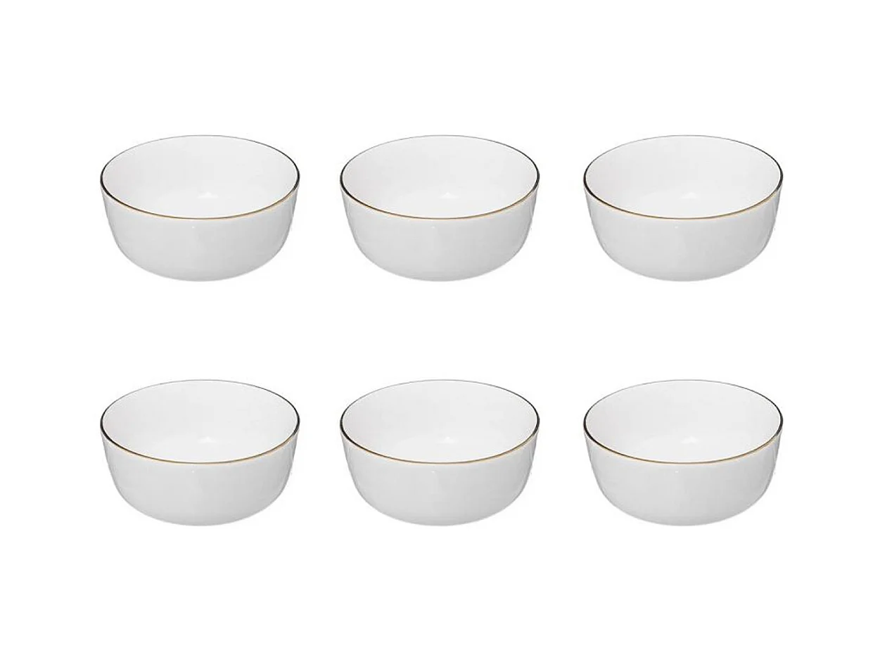 Lot de 6 Bols en Porcelaine "Sublima" 15cm Blanc