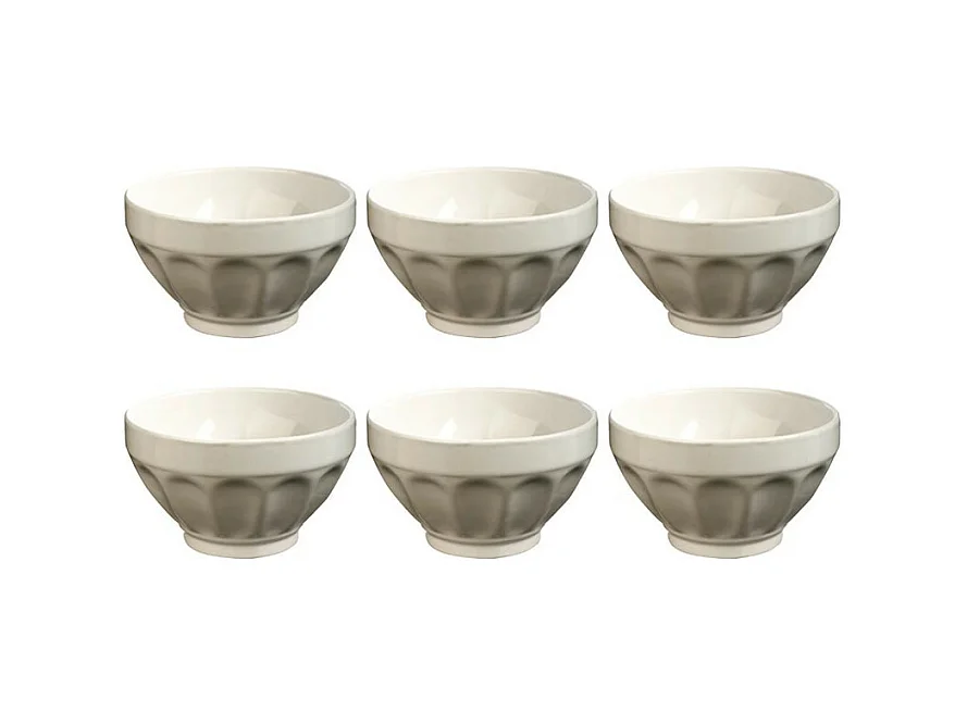 Lot de 6 Bols "Colorama" 60cl Blanc