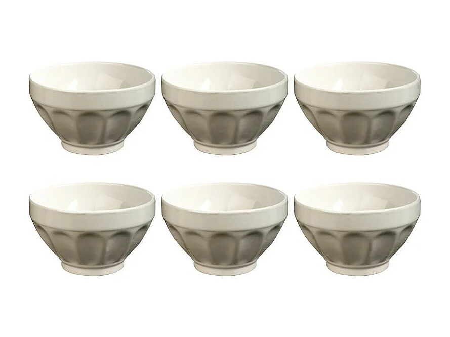 Lot de 6 Bols "Colorama" 60cl Blanc