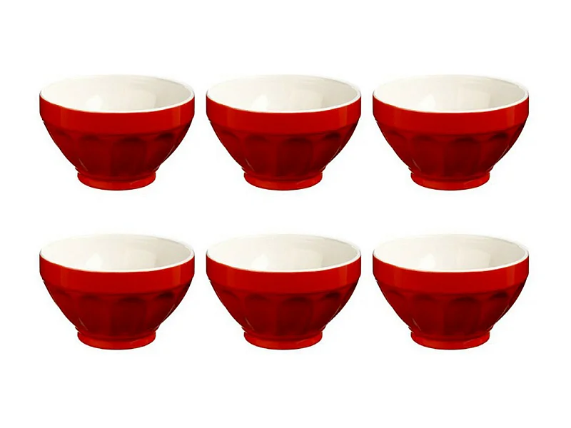 Lot de 6 Bols "Colorama" 60cl Rouge