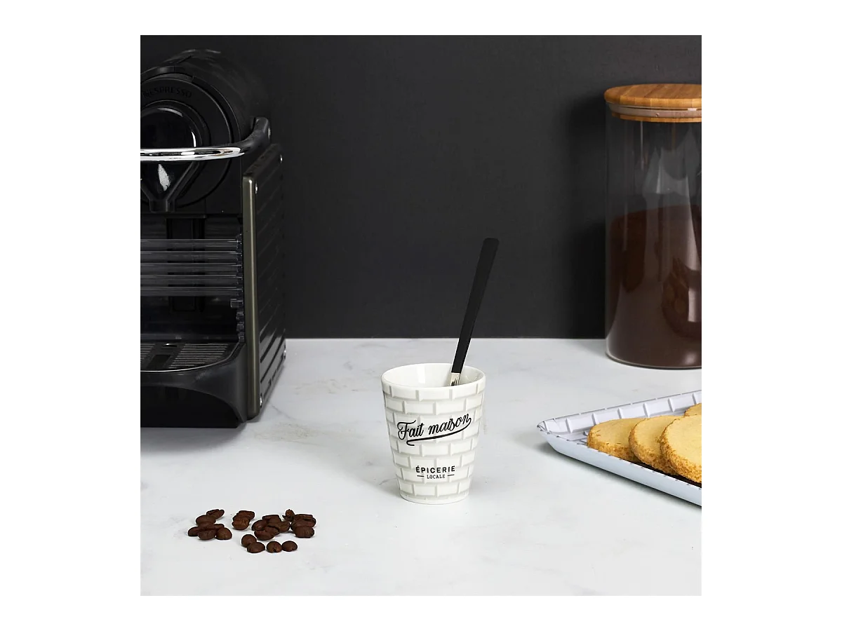 Lot de 6 Tasses à Café "Brooklyn" 7cl Blanc