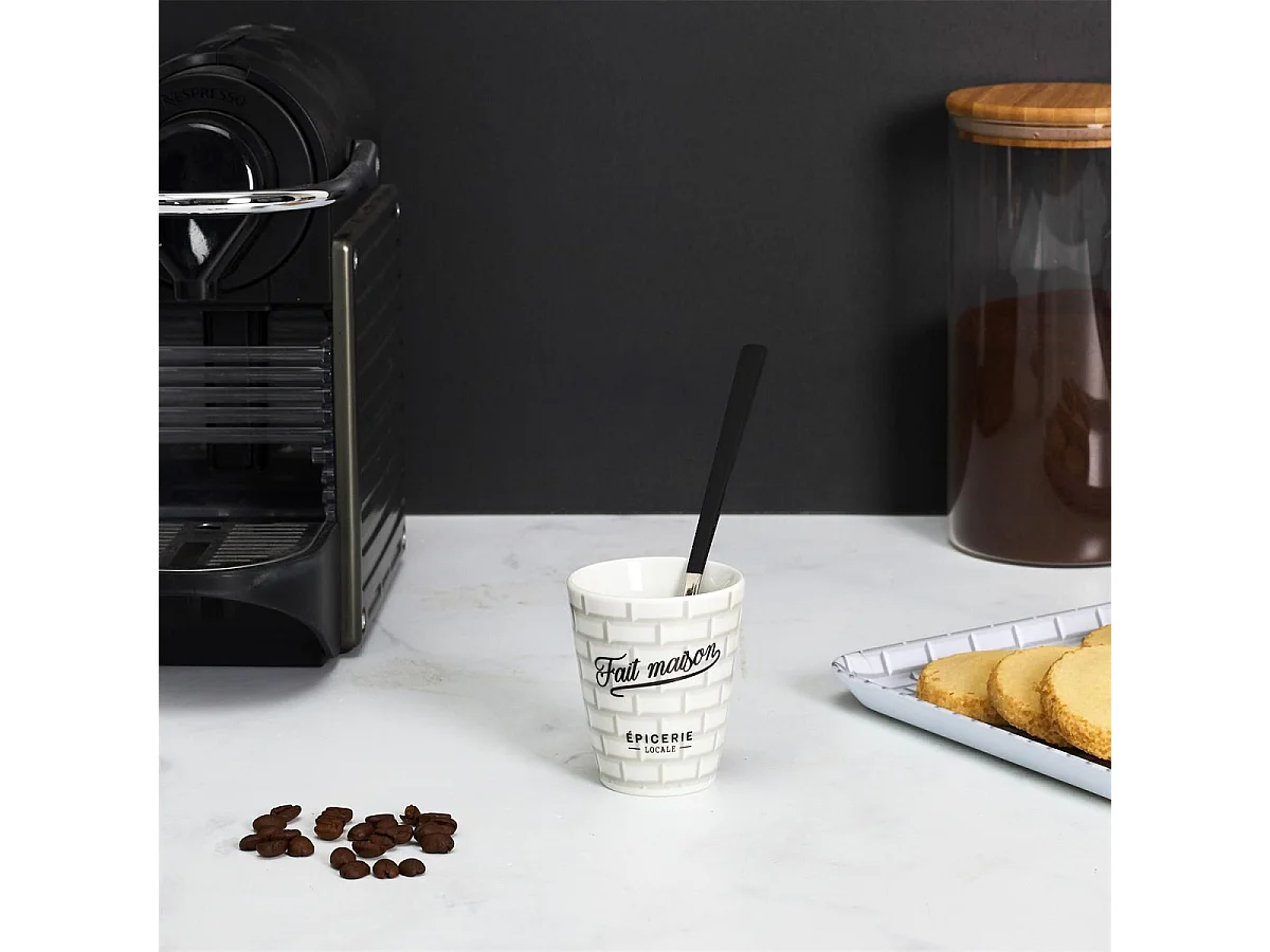 Lot de 6 Tasses à Café "Brooklyn" 7cl Blanc