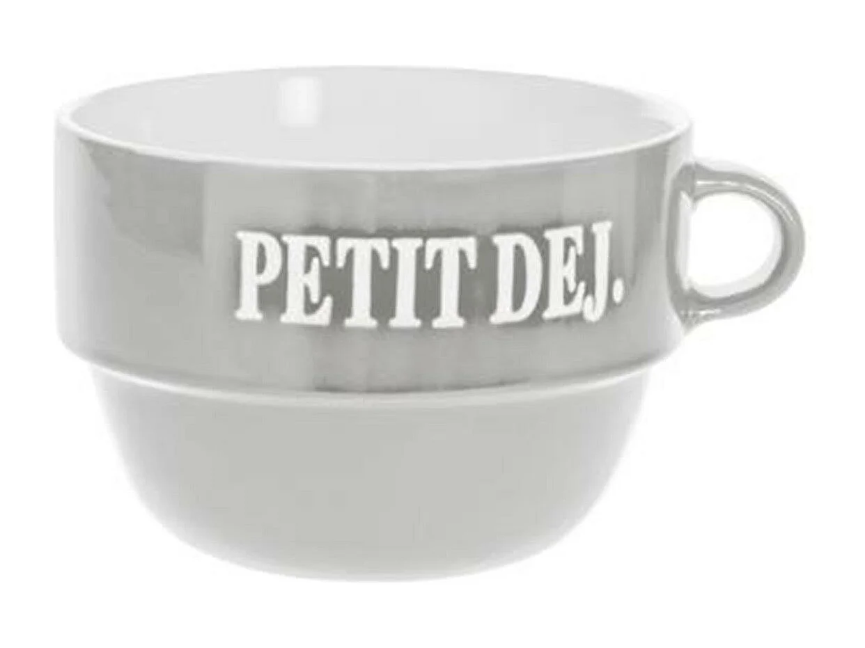 Lot de 6 Tasses en Faïence "Coloroma" 62cl Gris