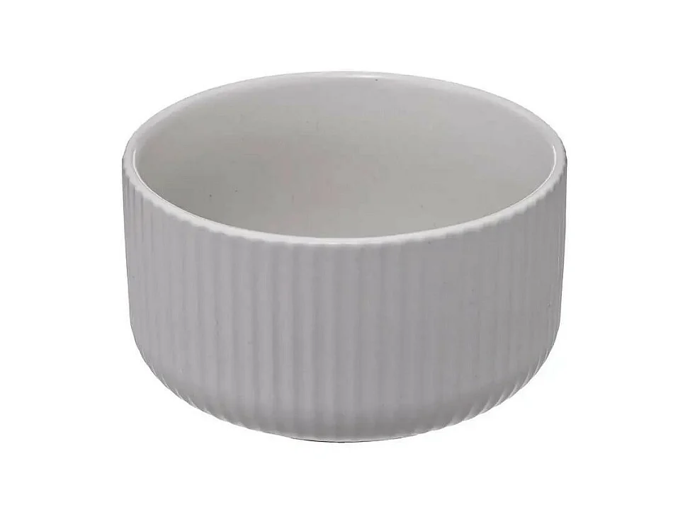 Lot de 6 Bols Ronds "Côtelé" 42cl Blanc