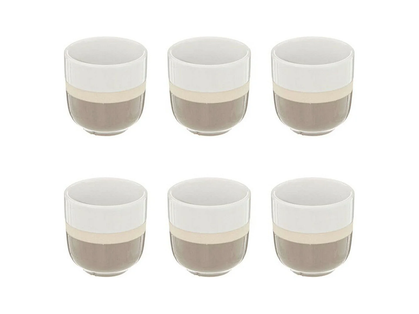 Lot de 6 Tasses à Café "Sofia" 14cl Gris