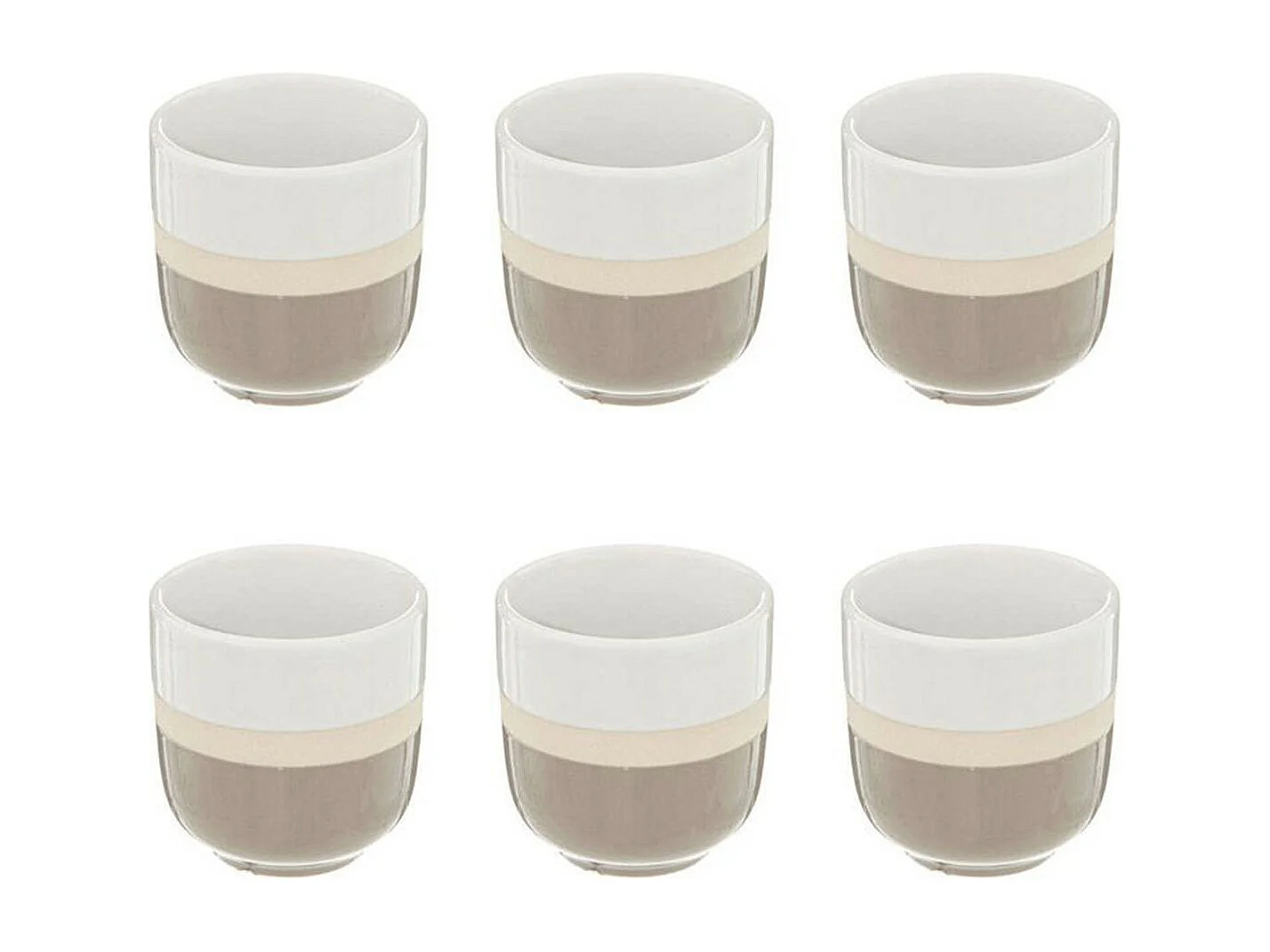 Lot de 6 Tasses à Café "Sofia" 14cl Gris