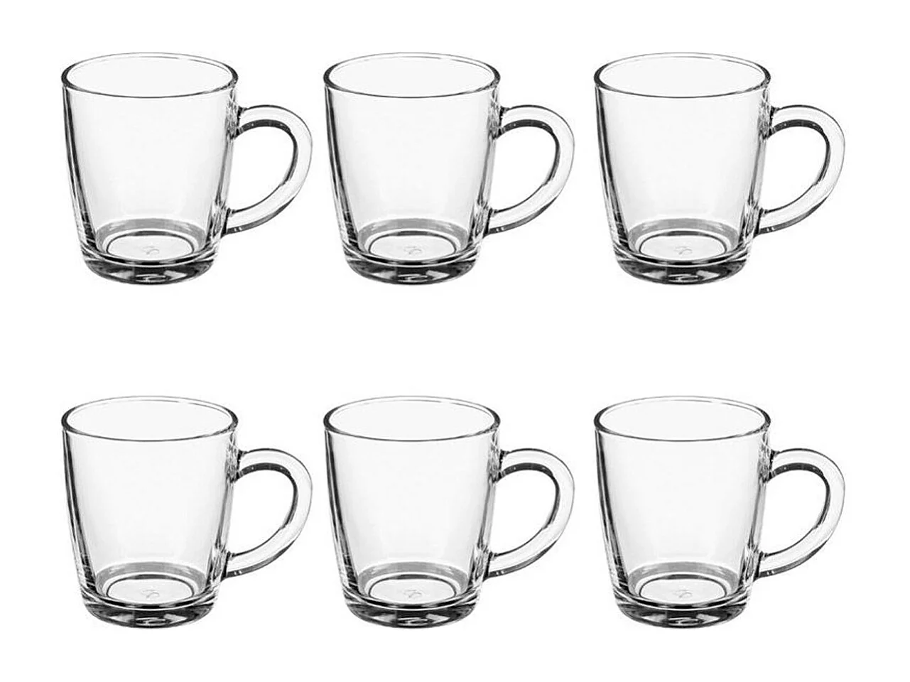 Lot de 6 Mugs "Liam" 34cl Transparent