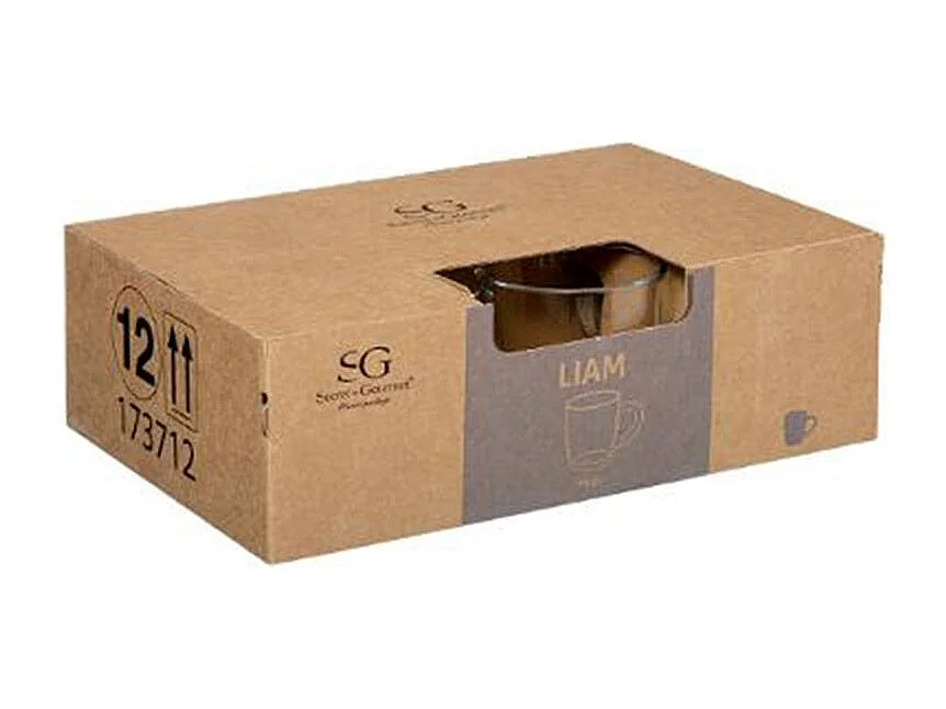 Lot de 6 Mugs "Liam" 34cl Transparent