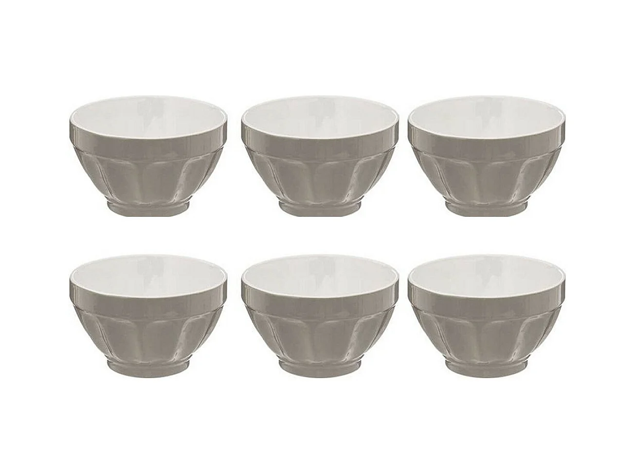 Lot de 6 Bols "Colorama" 60cl Gris