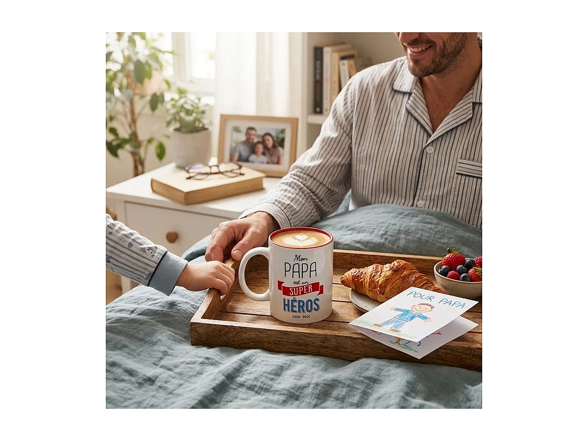 Mug Design "Mon Papa" 12cm Blanc