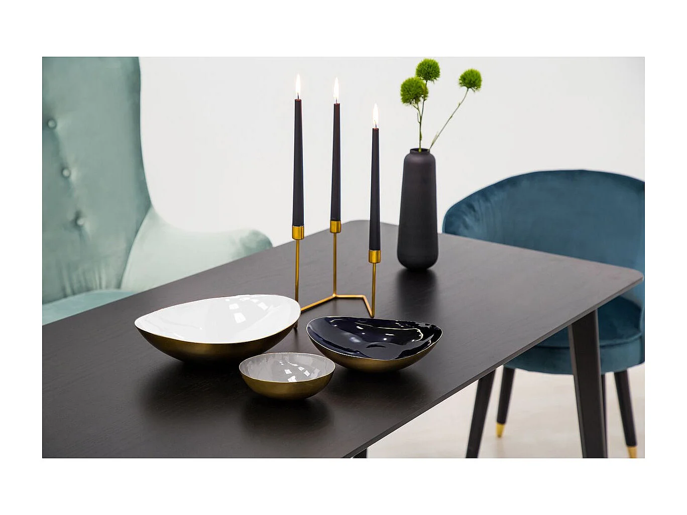 Lot de 3 Coupelles Déco "Yuna" 29cm Noir