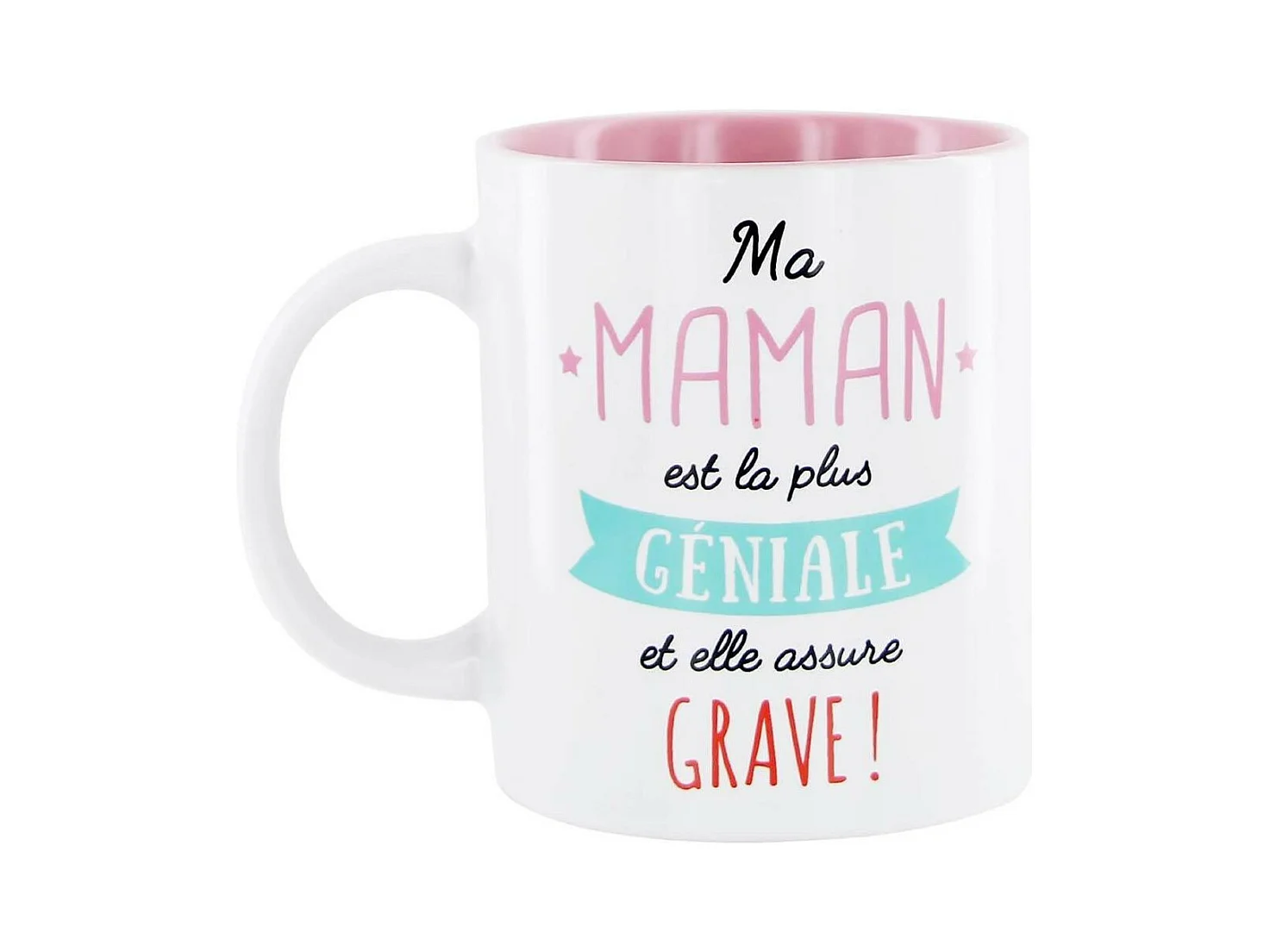 Mug Design "Maman" 12cm Blanc