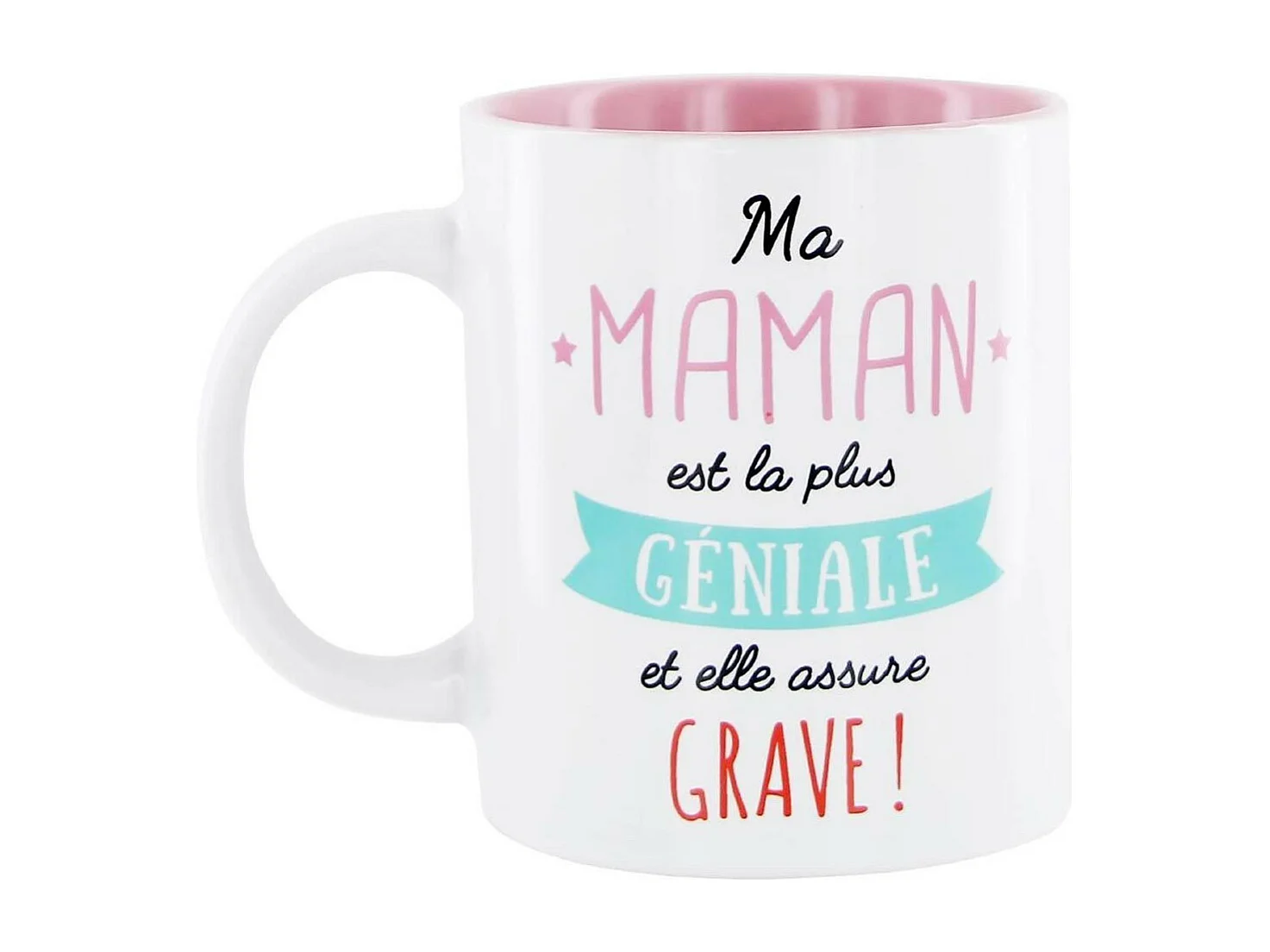 Mug Design "Maman" 12cm Blanc