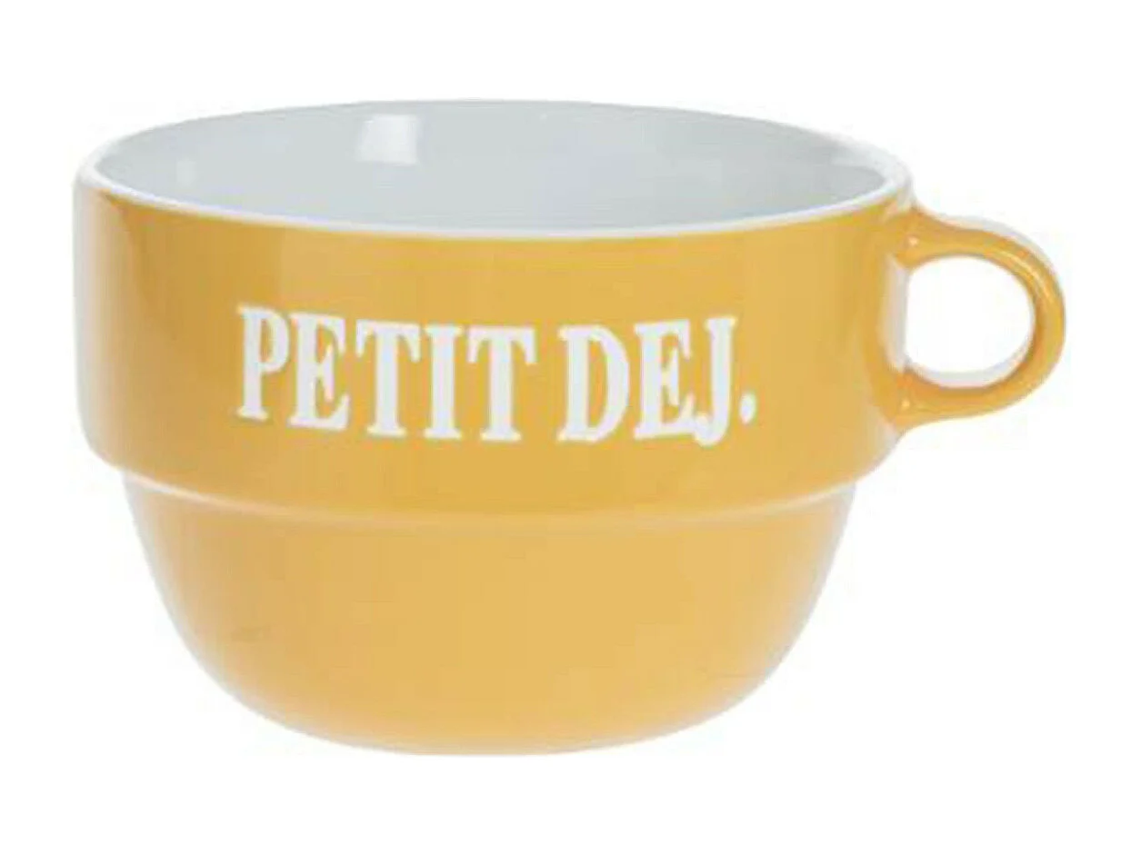 Lot de 6 Tasses en Faïence "Coloroma" 62cl Jaune