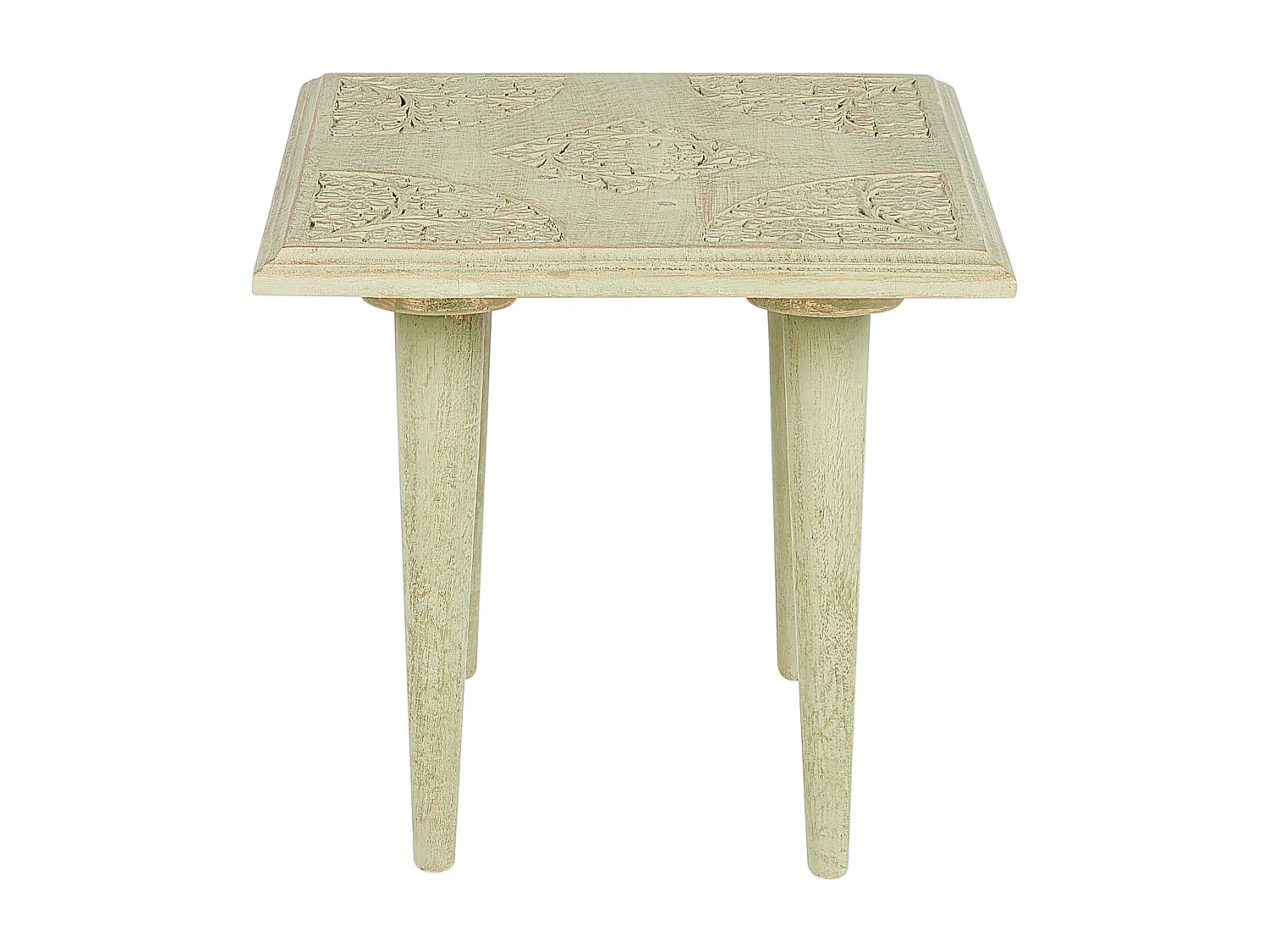 Lot de 2 tables d'appoint BELIDHA Bois de manguier Vert clair