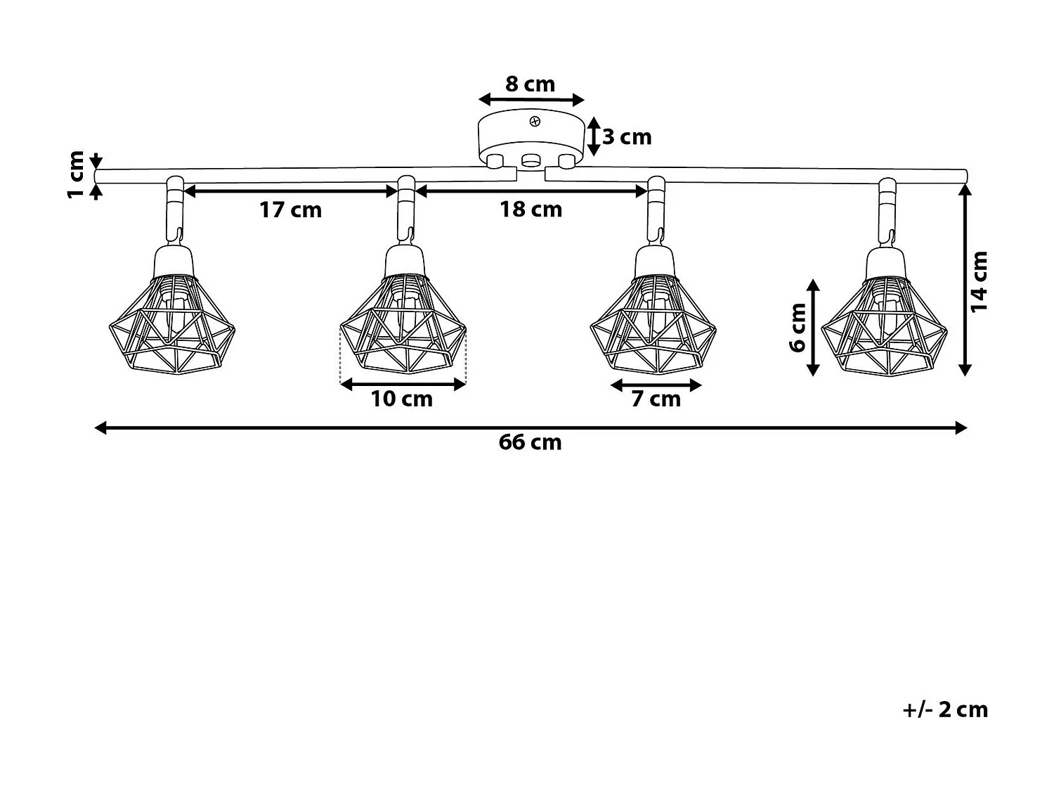 Moderne Deckenlampe Metall Lampenschirm in Diamantenform schwarz Erma